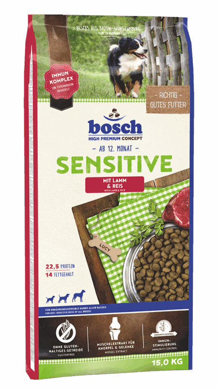 Bosch Sensitive Lamm+Reis 15kg