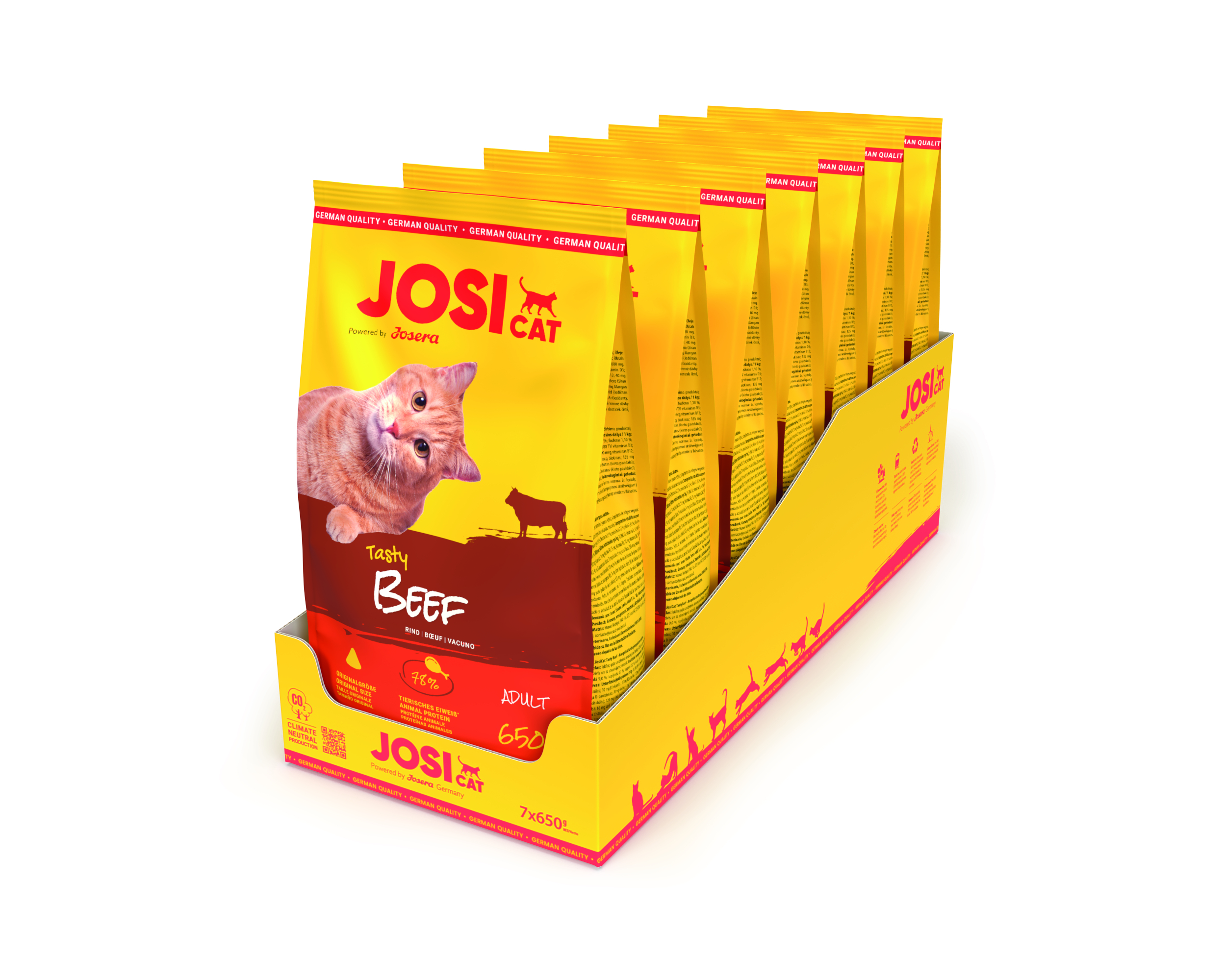 4032254753445_Katze_JosiCat_Tasty_Beef_7x650g_seitlich Josera JosiCat Ta Beef 7x650g